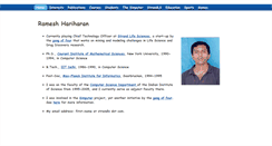Desktop Screenshot of hariharan-ramesh.com